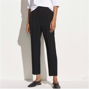 Vince Black Tapered Pull-On Pleated Pants Size 8